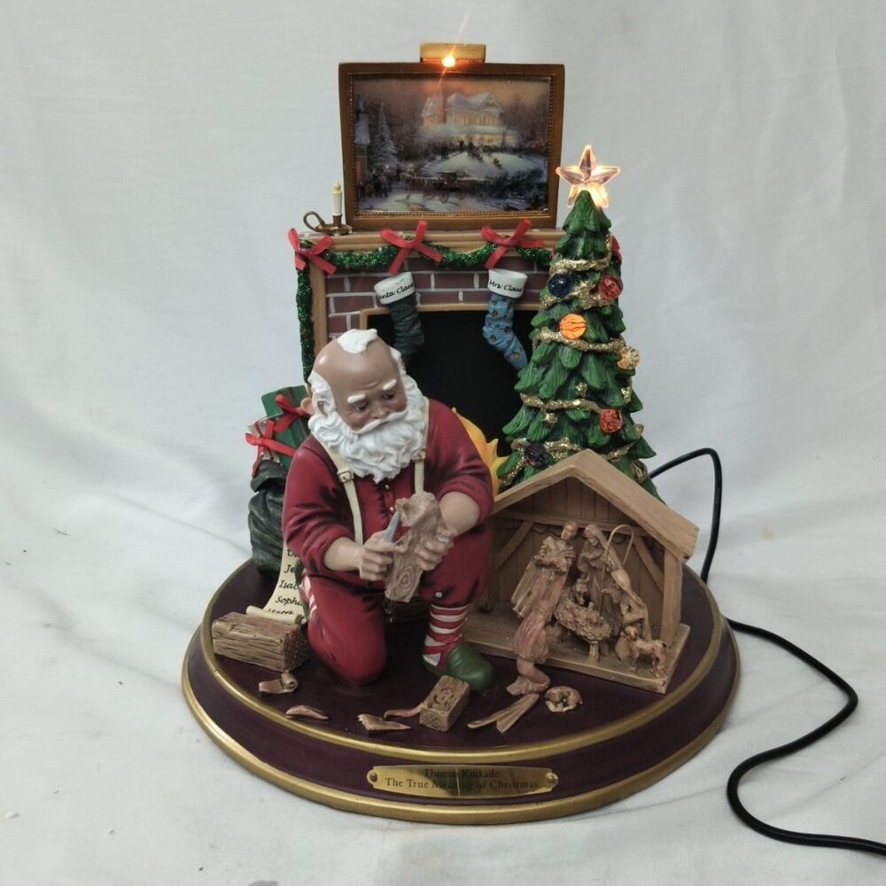 Bradford Ex Thomas Kinkade True Meaning of Christmas W/Lights Sound NO ADAPTER
